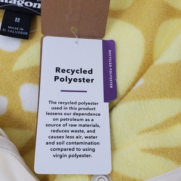 NWT PATAGONIA MICRO D SNAP-T PULLOVER RARE YELLOW COLOR PRINT WOMEN SIZE MEDIUM - Picture 13 of 15